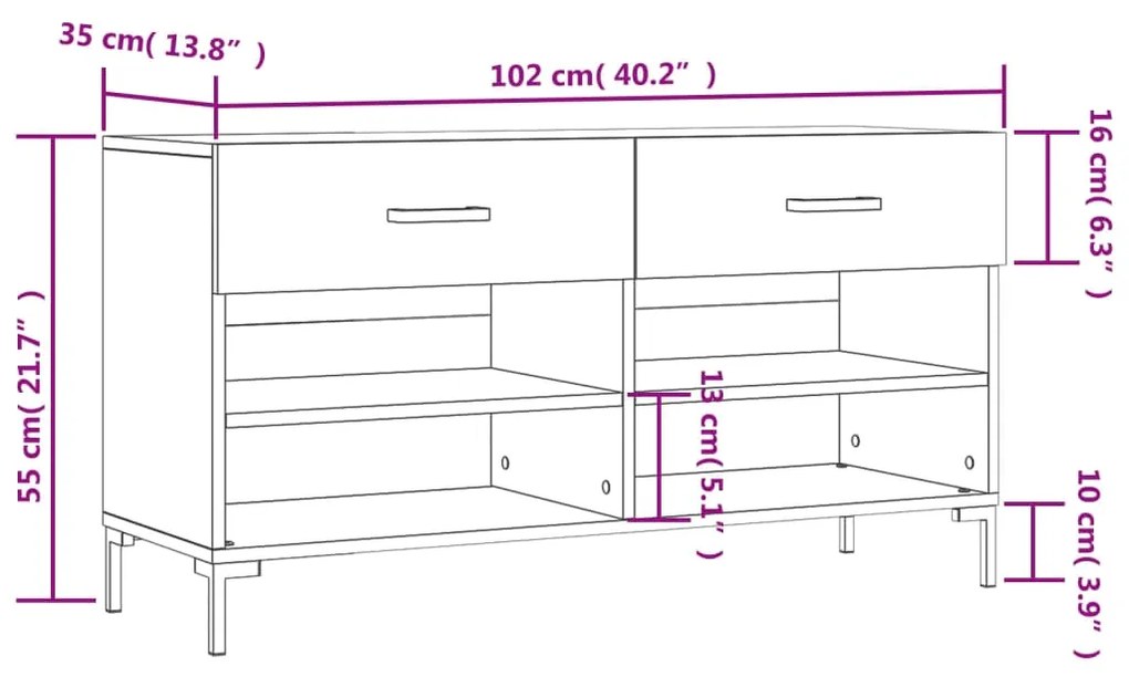 ΠΑΠΟΥΤΣΟΘΗΚΗ ΓΚΡΙ ΣΚΥΡ. 102X35X55 ΕΚ. ΑΠΟ ΕΠΕΞΕΡΓΑΣΜΕΝΟ ΞΥΛΟ 829744