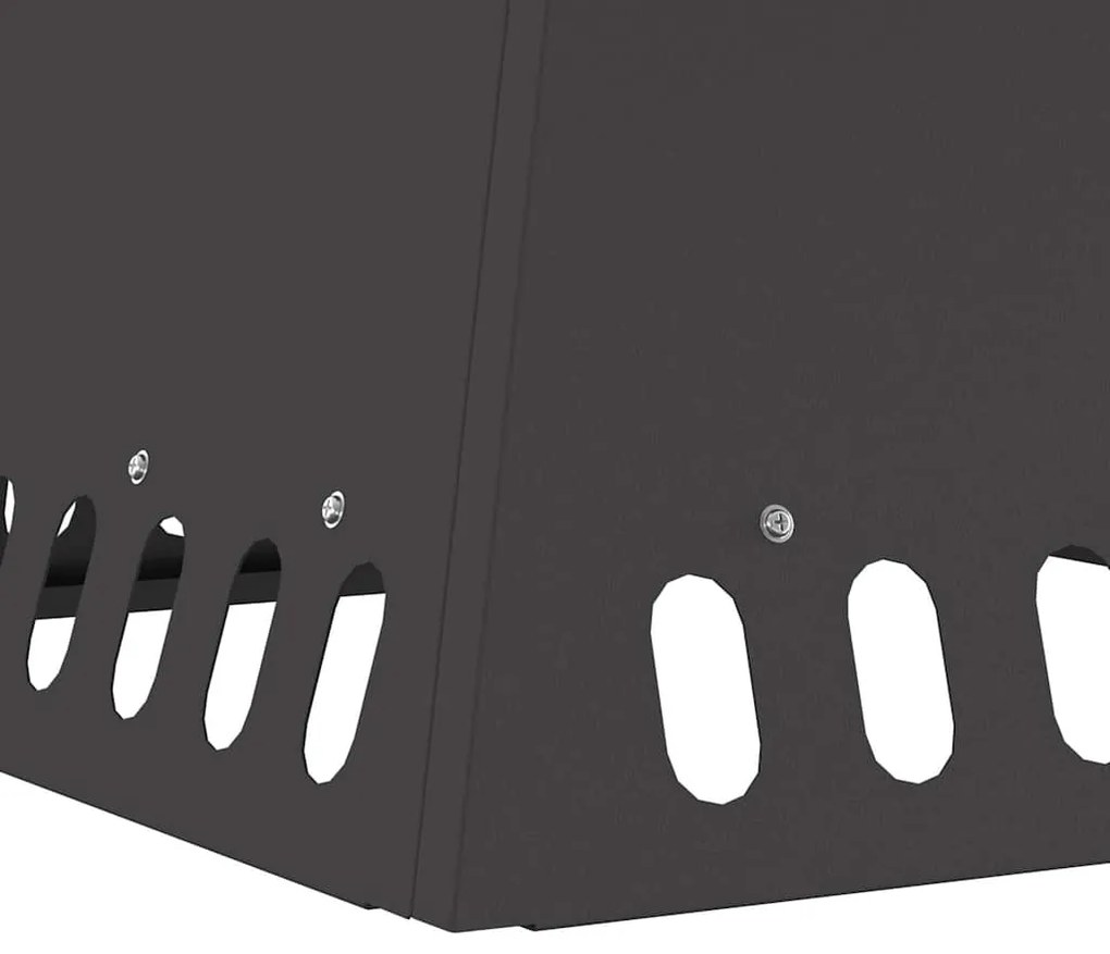 vidaXL Φωτιά Μαύρο 48 x 48 x 40 εκ Κρύα έλαση από χάλυβα