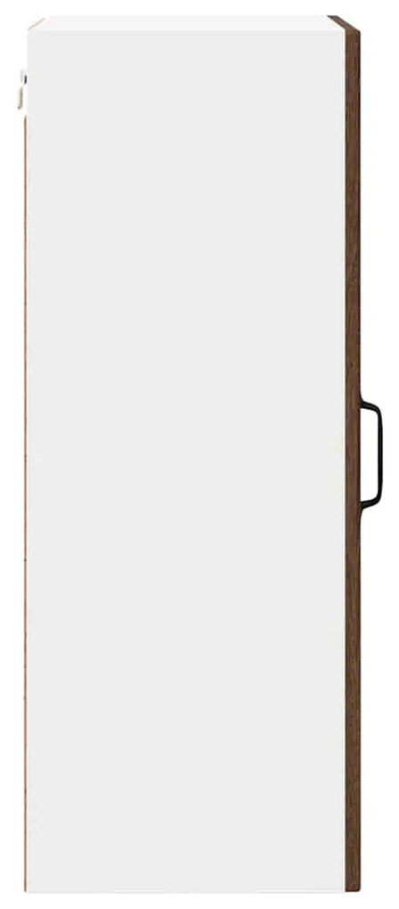 vidaXL Κρεμαστό ντουλάπι κουζίνας με ράφι Καφέ δρυς 40 x 31 x 80 εκ.