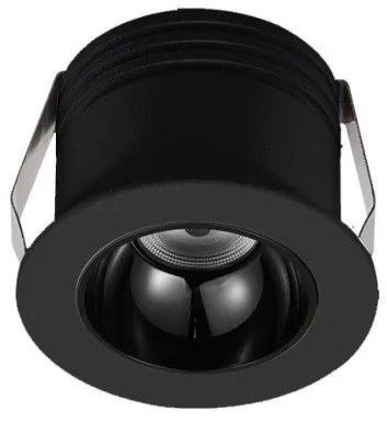 Σποτ Φωτιστικό Χωνευτό COB Led 3W 230V Δέσμη 50 Μοίρες 4000Κ Lumen-3-9635011-Μαύρο 3-9635011