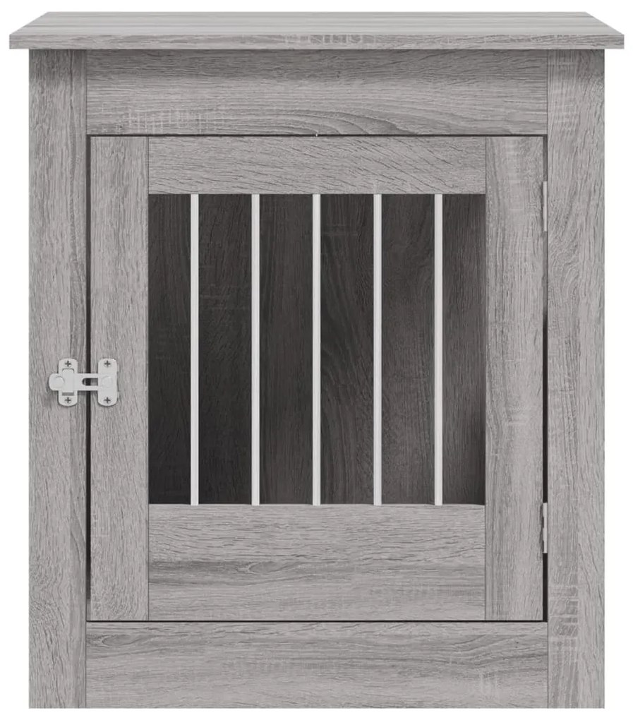 vidaXL Κλουβί Σκύλου Γκρι Sonoma 64,5 x 80 x 71 εκ. από Επεξεργ. Ξύλο