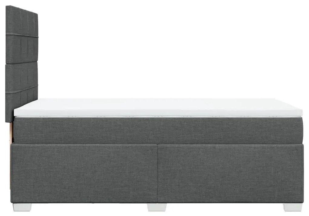 ΚΡΕΒΑΤΙ BOXSPRING ΜΕ ΣΤΡΩΜΑ ΣΚΟΥΡΟ ΓΚΡΙ 90X200 ΕΚ. ΥΦΑΣΜΑΤΙΝΟ 3292672