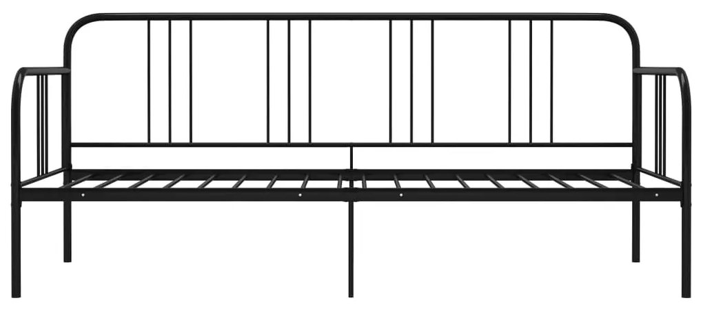 vidaXL Πλαίσιο για Καναπέ - Κρεβάτι Μαύρο 90 x 200 εκ. Μεταλλικό