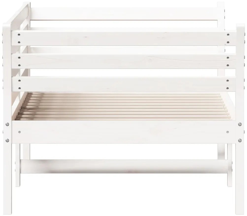 vidaXL Κρεβάτι ημέρας χωρίς στρώμα Λευκό 100x200 cm Στερεό ξύλο πεύκο