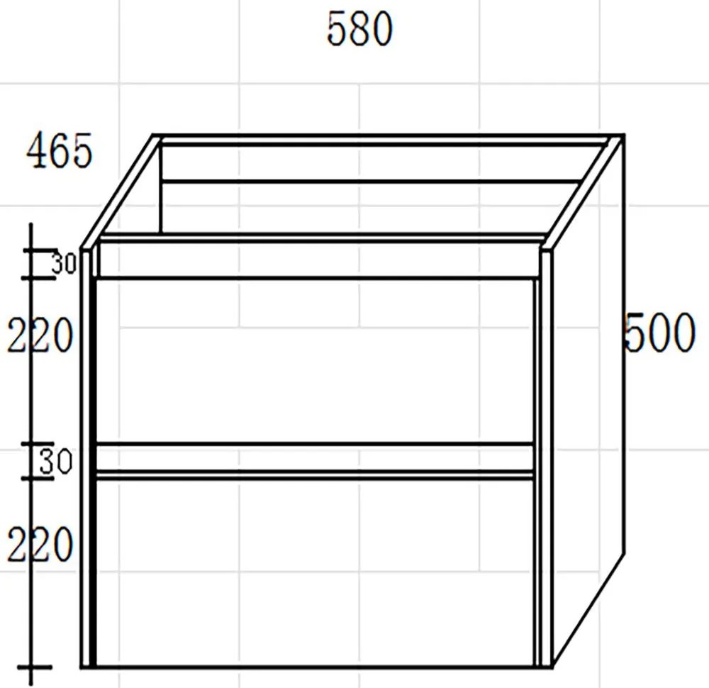 Σετ Επίπλου Mπάνιου EVELYN 60 Plywood Καφέ 60x50x130 εκ.