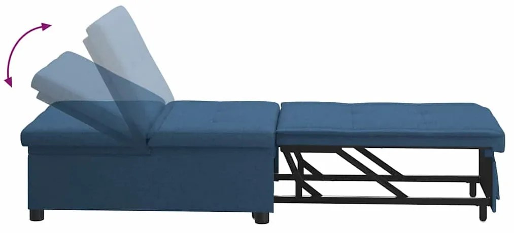 vidaXL Κρεβάτι καναπές Μπλε 194 x 50 x 82 εκ. Κόντρα πλακέ