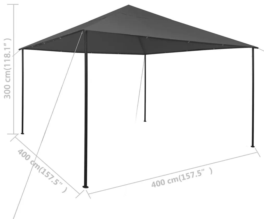 Κιόσκι Ανθρακί 4 x 4 x 3 μ. 180 γρ./μ² - Ανθρακί