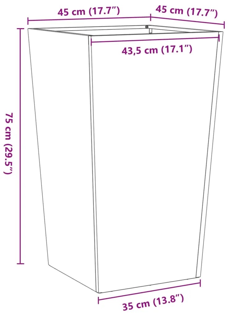 ΖΑΡΝΤΙΝΙΕΡΕΣ ΚΗΠΟΥ 2 ΤΕΜ. ΑΝΘΡΑΚΙ 45X45X75 ΕΚ. ΑΠΟ ΑΤΣΑΛΙ 851099