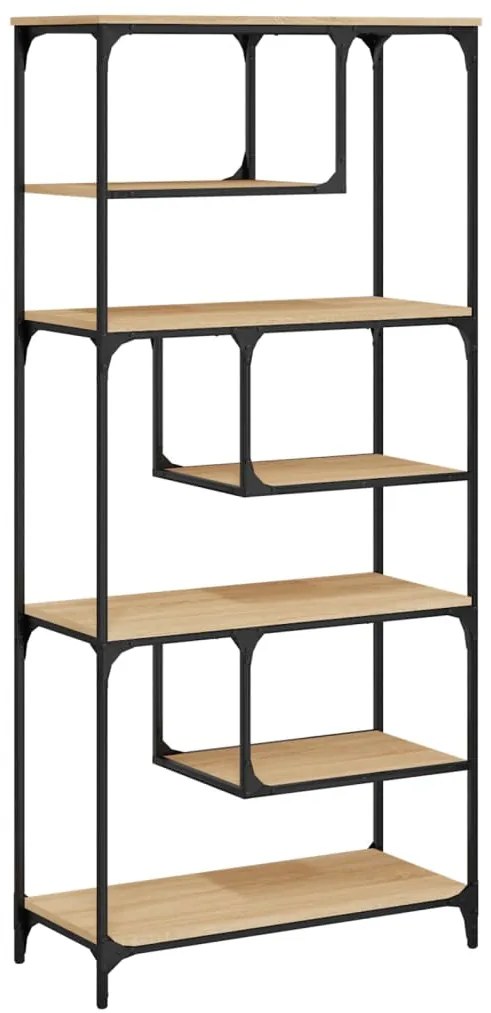 vidaXL Βιβλιοθήκη Sonoma Δρυς 81x36x176 εκ. από Επεξεργασμένο Ξύλο