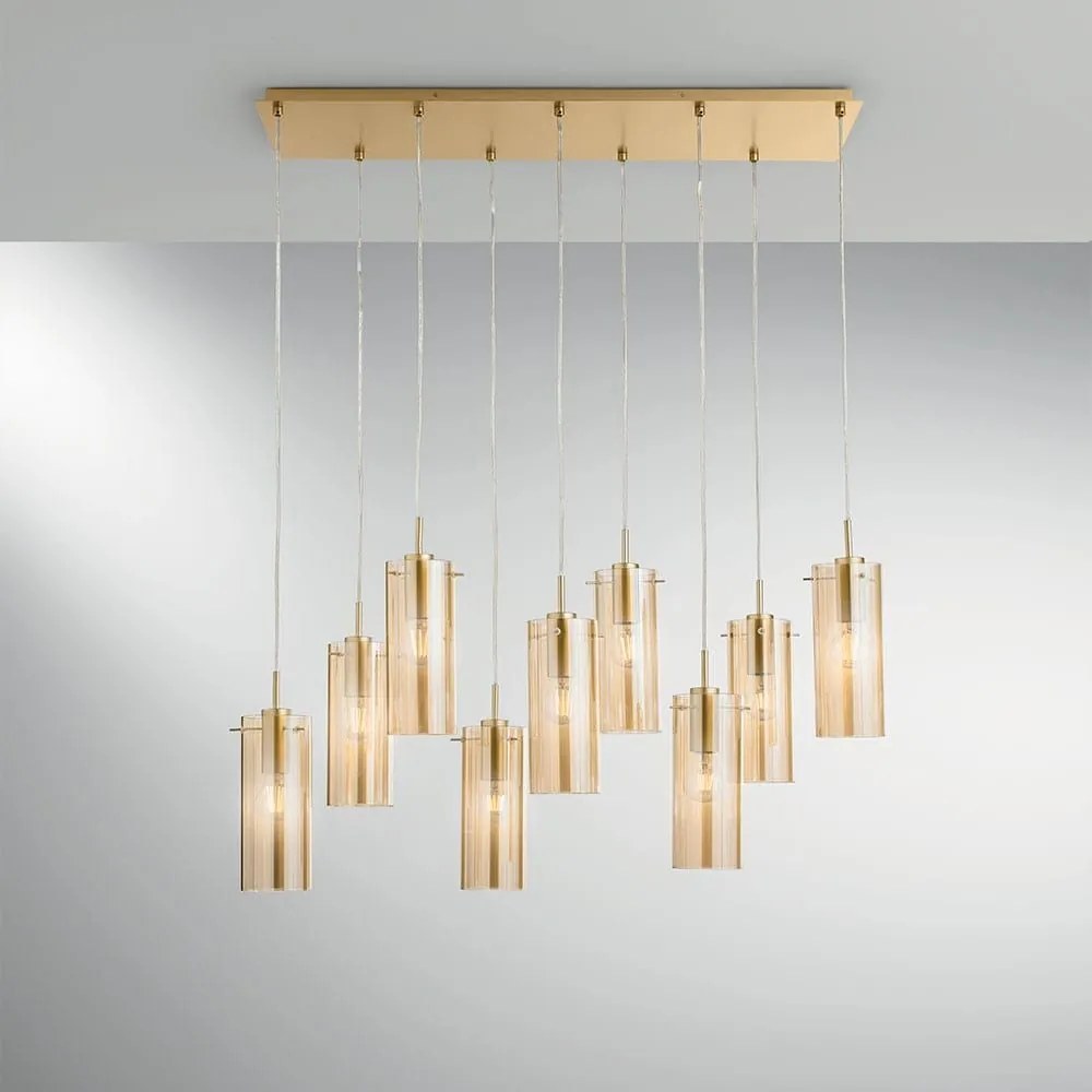 Φωτιστικό Οροφής - Ράγα I-Magic-S9-Oro E27 150x90x30cm Gold Luce Ambiente Design