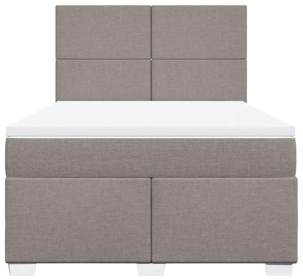 ΚΡΕΒΑΤΙ BOXSPRING ΜΕ ΣΤΡΩΜΑ TAUPE 140X200 ΕΚ. ΥΦΑΣΜΑΤΙΝΟ 3292808