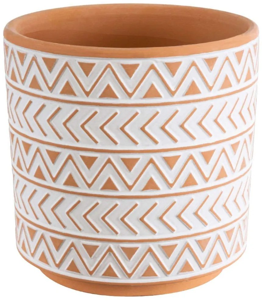 Κασπώ India 20497 Φ14,5x13,5cm Orange-White GloboStar Ceramic