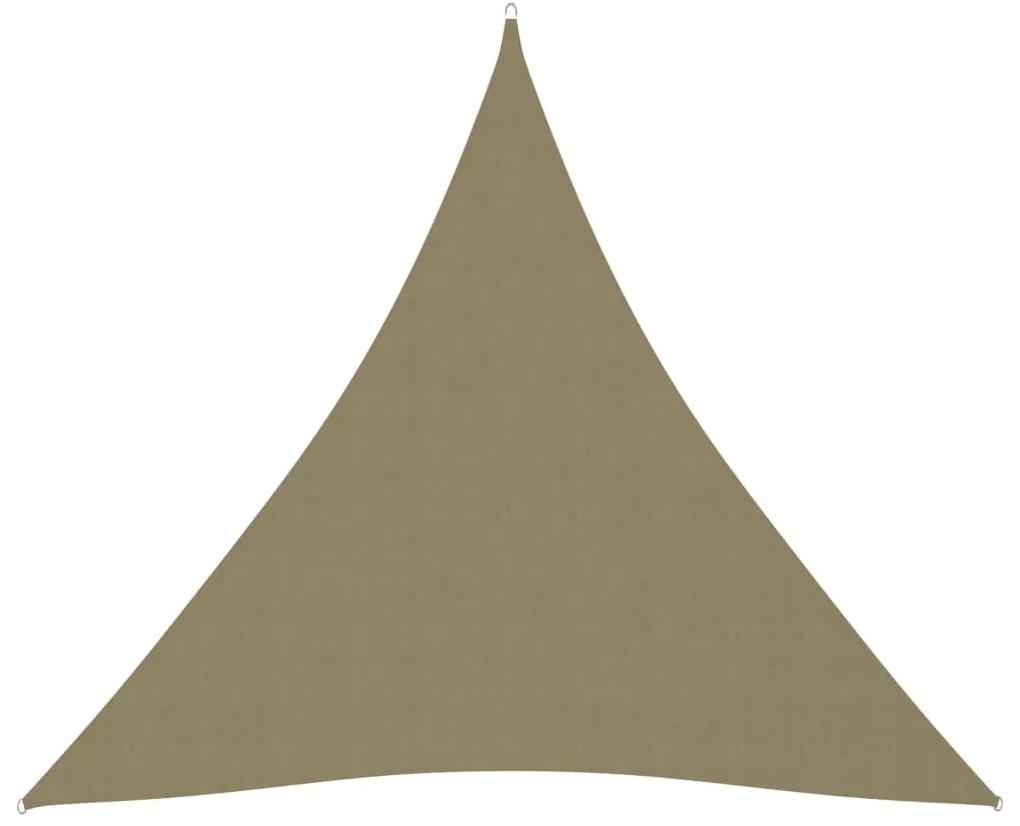Πανί Σκίασης Τρίγωνο Μπεζ 4 x 4 x 4 μ. από Ύφασμα Oxford