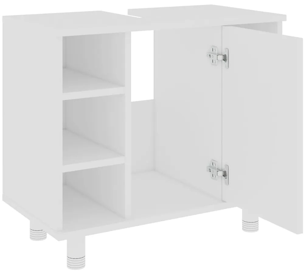 vidaXL Ντουλάπι Νιπτήρα Λευκό 60 x 32 x 53,5 εκ. Επεξ. Ξύλο