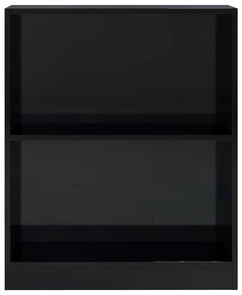 vidaXL Βιβλιοθήκη Γυαλιστερό Μαύρο 60x24x74,5 εκ. Επεξεργασμένο Ξύλο