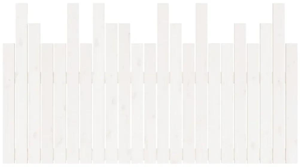 vidaXL Κεφαλάρι Τοίχου Λευκό 146,5x3x80 εκ. από Μασίφ Ξύλο Πεύκου