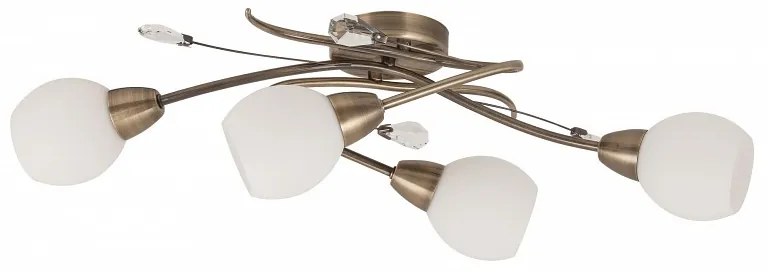 Rabalux Emily Φωτιστικό Οροφής Τετράφωτο Πλάτους 64cm Μπρονζέ 2619