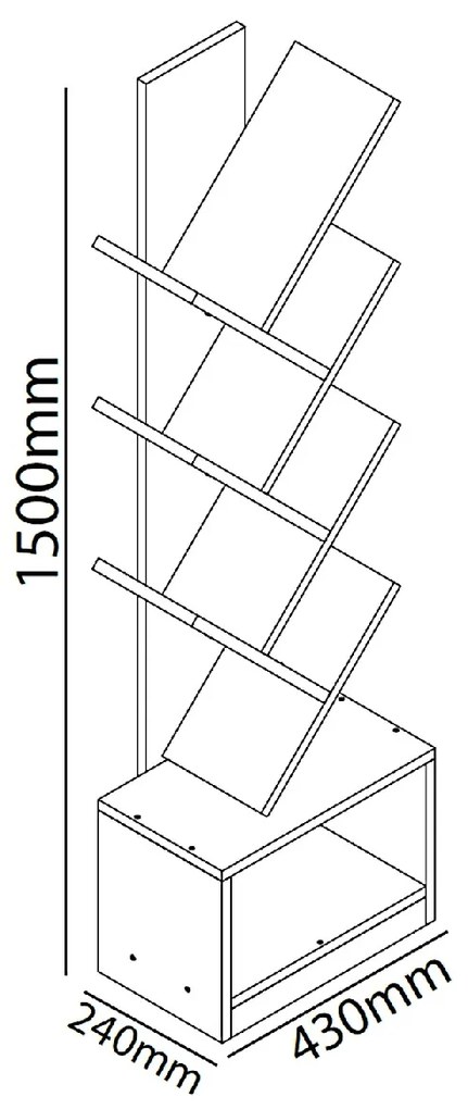 ΒΙΒΛΙΟΘΗΚΗ ARTELIBRE BADRU ΛΕΥΚΟ ΜΟΡΙΟΣΑΝΙΔΑ 40X19.5X150CM