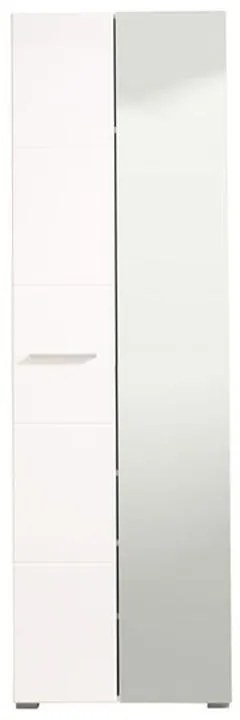 Έπιπλο Χολ Beny 2K OG Γκρί - Λευκή Λάκα 60x35x192,5 εκ. 60x35x192.5 εκ.