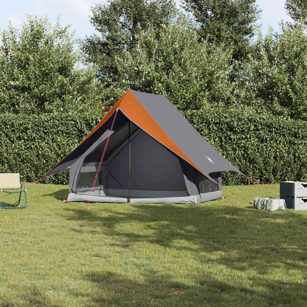 vidaXL Σκηνές Γκρι και πορτοκαλί 220 x 233 x 184 εκ Πολυεστέρας