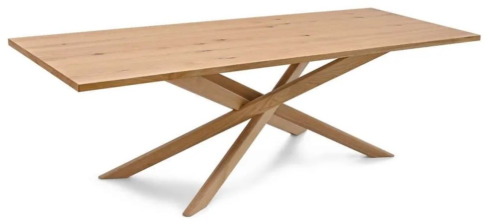 Τραπέζι Stixis 02-0456 200x95x76cm Natural Μέταλλο,Ξύλο