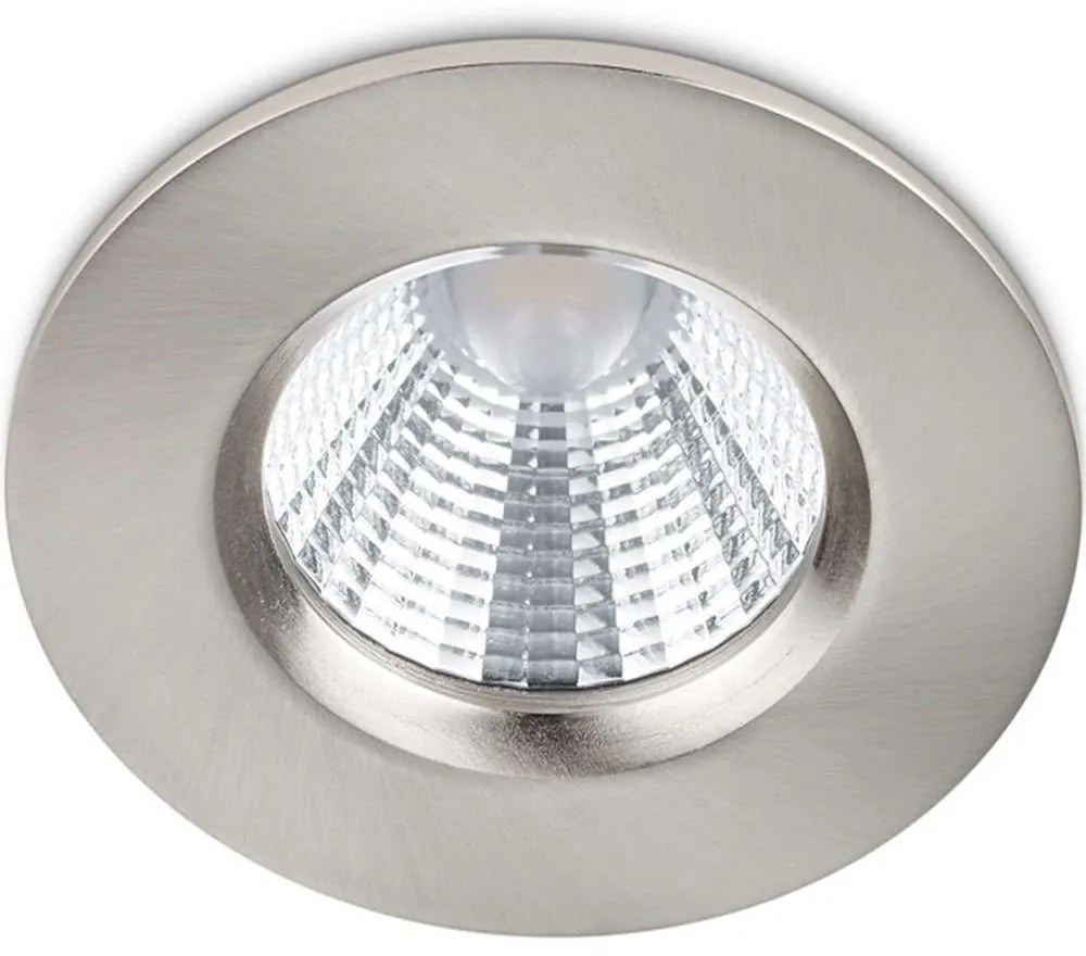 Σποτ Χωνευτό Zagros 650710107 Φ8x5cm Dim Led 345Lm 5,5W 3000K Nickel Trio Lighting Στρόγγυλο