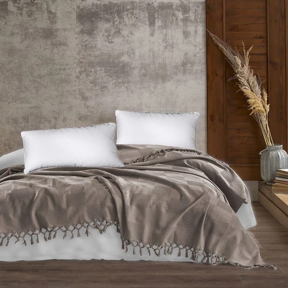Κουβέρτα Πικέ Jacquard Vizon DimCol Υπέρδιπλo 220x240cm 100% Cotton