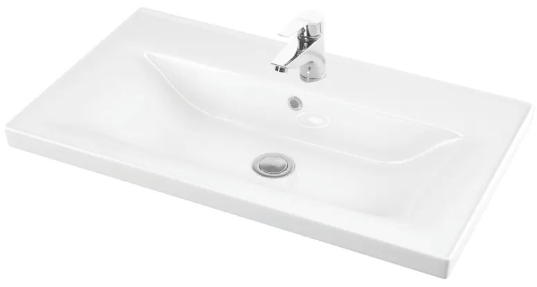 Νιπτήρας SQUARE 80 γυαλιστερή πορσελάνη 80x46cm 3WSQ080PC0