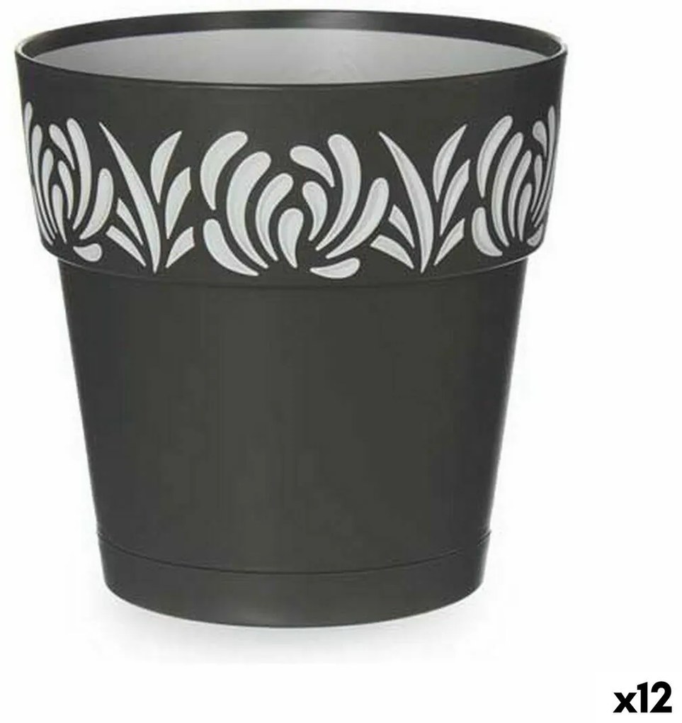 Αυτοποτιστικη Γλάστρα Stefanplast Gaia Ανθρακί Πλαστική ύλη 15 x 15 x 15 cm (12 Μονάδες)