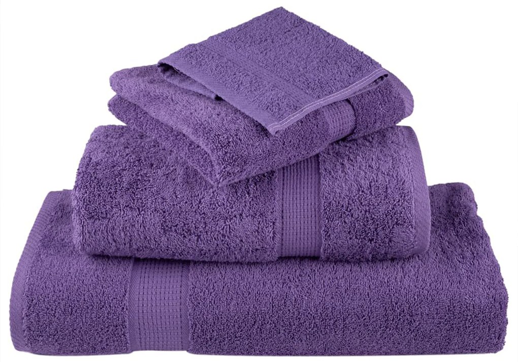 vidaXL Πετσέτες 10 pcs Μοβ 15 x 21 cm Βαμβάκι