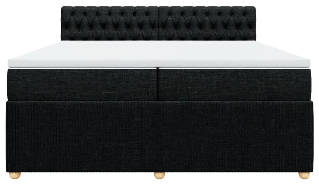 ΚΡΕΒΑΤΙ BOXSPRING ΜΕ ΣΤΡΩΜΑ ΜΑΥΡΟ 200X200 ΕΚ. ΥΦΑΣΜΑΤΙΝΟ 3287572