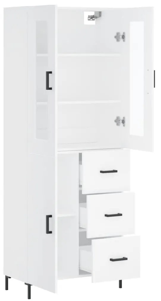 vidaXL Ντουλάπι Λευκό 69,5x34x180 εκ. από Επεξεργασμένο Ξύλο