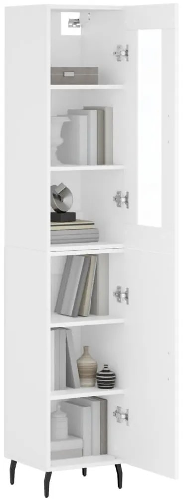 vidaXL Ντουλάπι Λευκό 34,5 x 34 x 180 εκ. από Επεξεργασμένο Ξύλο
