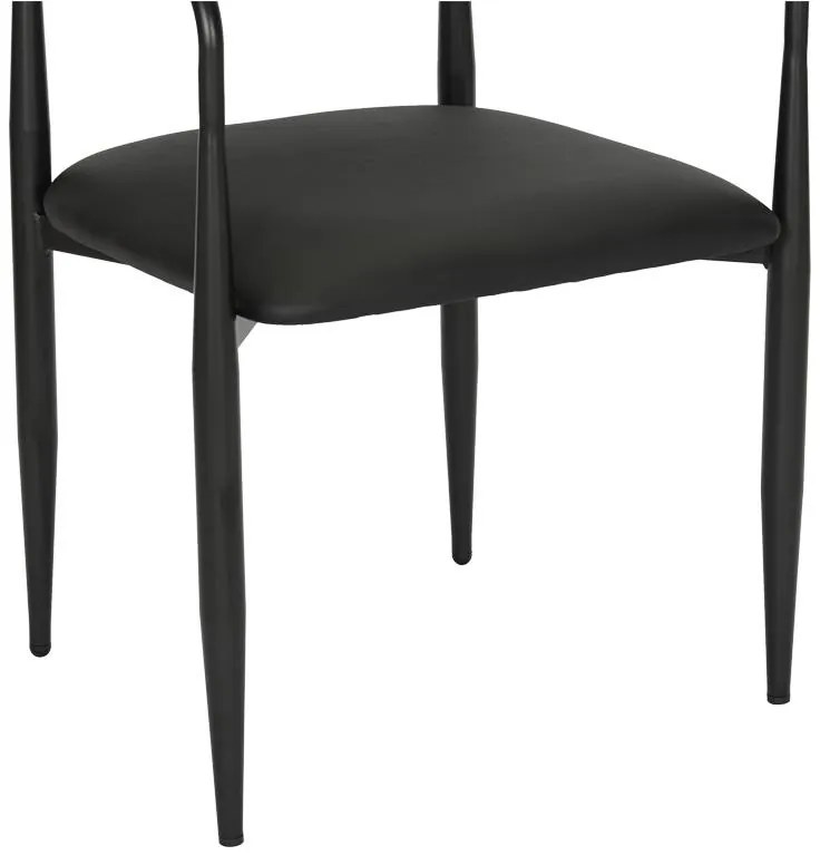 Καρέκλα Πολυθρόνα Kalone pu σε μαύρη απόχρωση 56x55x78εκ 2αδα 56x55x78 εκ.