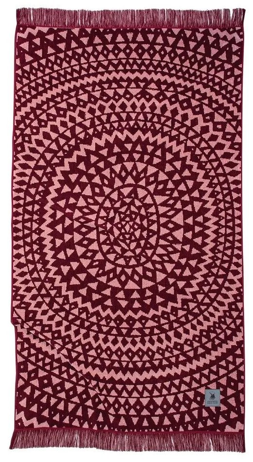 Πετσέτα Θαλάσσης 3771 Ecru-Bordo Greenwich Polo Club Θαλάσσης 90x180cm 100% Cotton