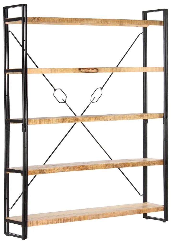 vidaXL Βιβλιοθήκη με 5 Επίπεδα 140 x 30 x 180 εκ. Μασίφ Ξύλο Μάνγκο