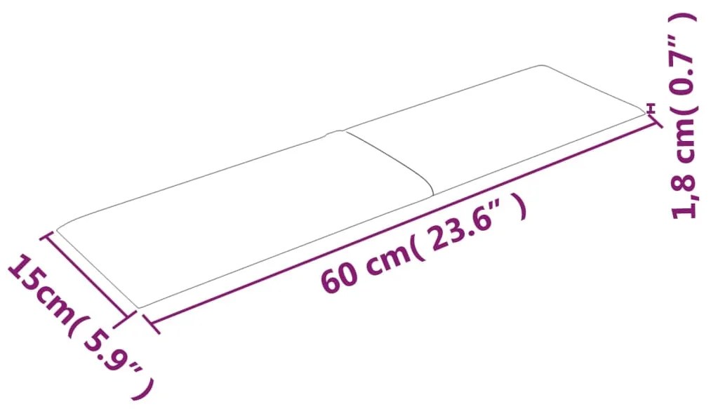 Πάνελ Τοίχου 12 τεμ. Ροζ 60x15 εκ. 1,08 μ² Βελούδινα - Ροζ