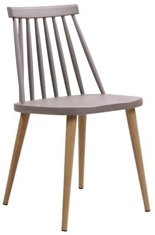 Καρέκλα LAVIDA Μεταλλική Χρώμα Φυσικό,SandBeige ΥλικόPP 43x48x77cm (Σετ 4 ΤΕΜ)