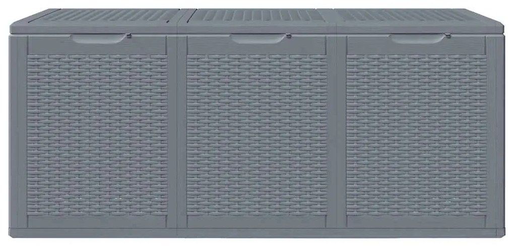 vidaXL Μπαούλο Αποθήκευσης Κήπου Γκρι 270 Λίτρων από Ρατάν Πολυπρ/νίου