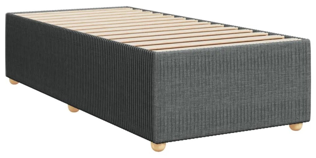 ΚΡΕΒΑΤΙ BOXSPRING ΜΕ ΣΤΡΩΜΑ ΣΚΟΥΡΟ ΓΚΡΙ 80X200 ΕΚ. ΥΦΑΣΜΑΤΙΝΟ 3291898