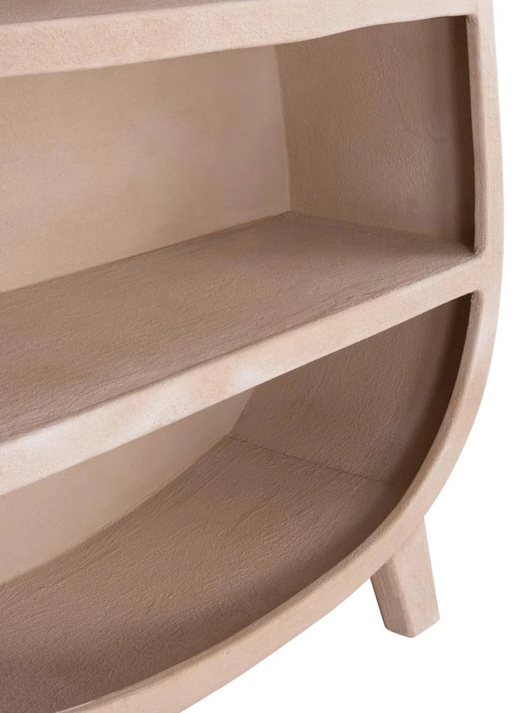 ΡΑΦΙΕΡΑ ΣΕΙΡΑ SANTORINI  MDF ΣΕ ΚΑΦΕ ΧΡΩΜΑ 120x38x133Υεκ.