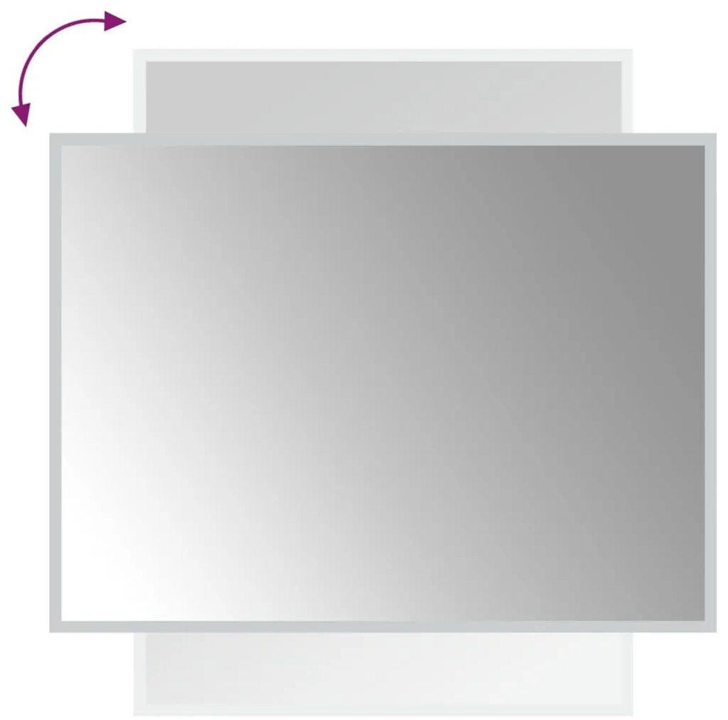 vidaXL Καθρέφτης Μπάνιου με LED 60x80 εκ.