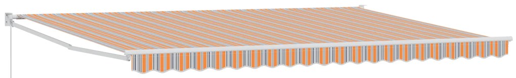 vidaXL Ανασυρόμενη Τέντα Ριγέ Πολυχρώμα 500x300 cm