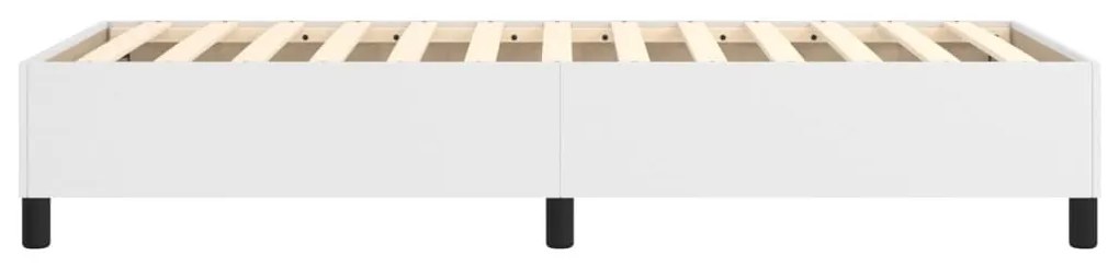 vidaXL Σκελετός Κρεβατιού με Ελατήρια Λευκό 90x190 εκ. από Συνθετικό Δέρμα