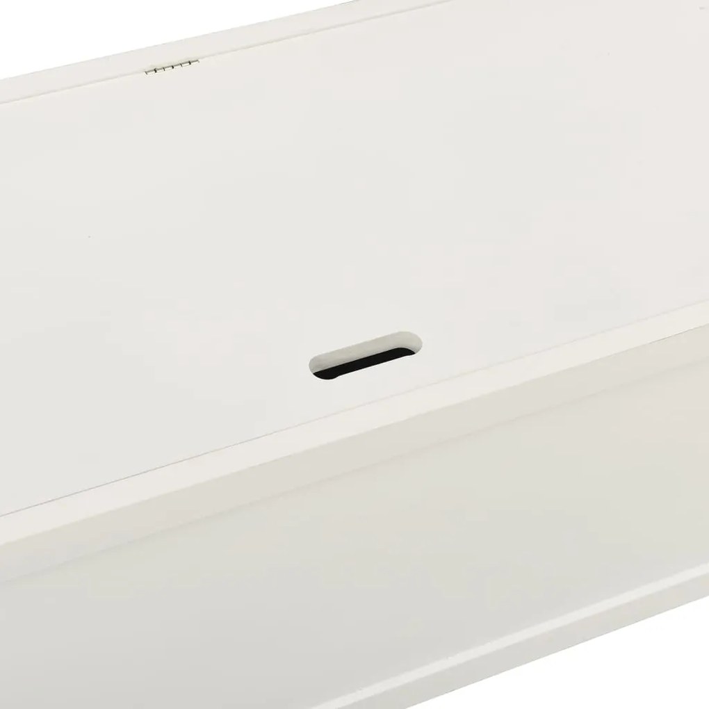 vidaXL Πάγκος Λευκός 107 x 45 x 75,5 εκ. από Μασίφ Ξύλο Ελάτης