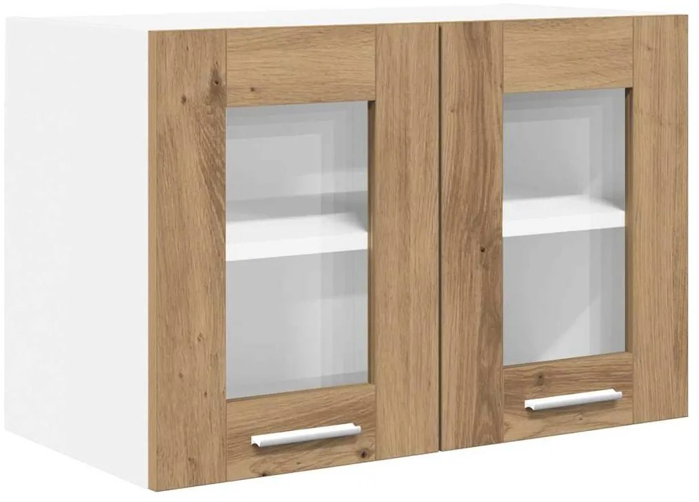 vidaXL Κρεμαστό ντουλάπι με αποθήκευση Artisan Oak 60 x 31 x 40 εκ