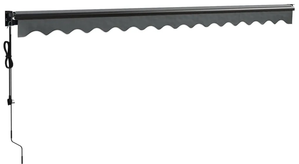 vidaXL Τέντα Πτυσσόμενη Αυτόματη Ανθρακί 4,5 x 3 μ.