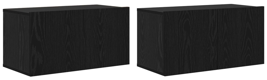 vidaXL Σετ επίπλου τηλεόρασης 8 pcs Μαύρη δρυς 60 x 30 x 30.5 εκ.