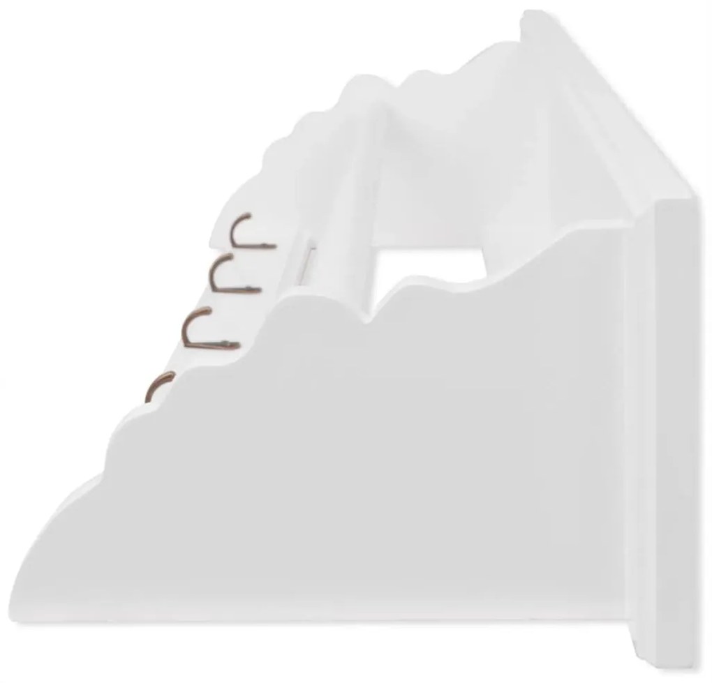 vidaXL Κρεμάστρα σε Μπαρόκ Στυλ Λευκή από MDF