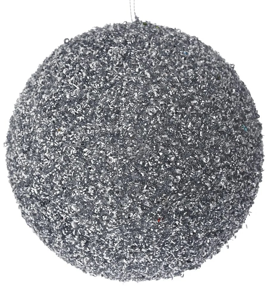 Μπάλα Polyfoam Ασημί Glitter 15εκ. iliadis 83530